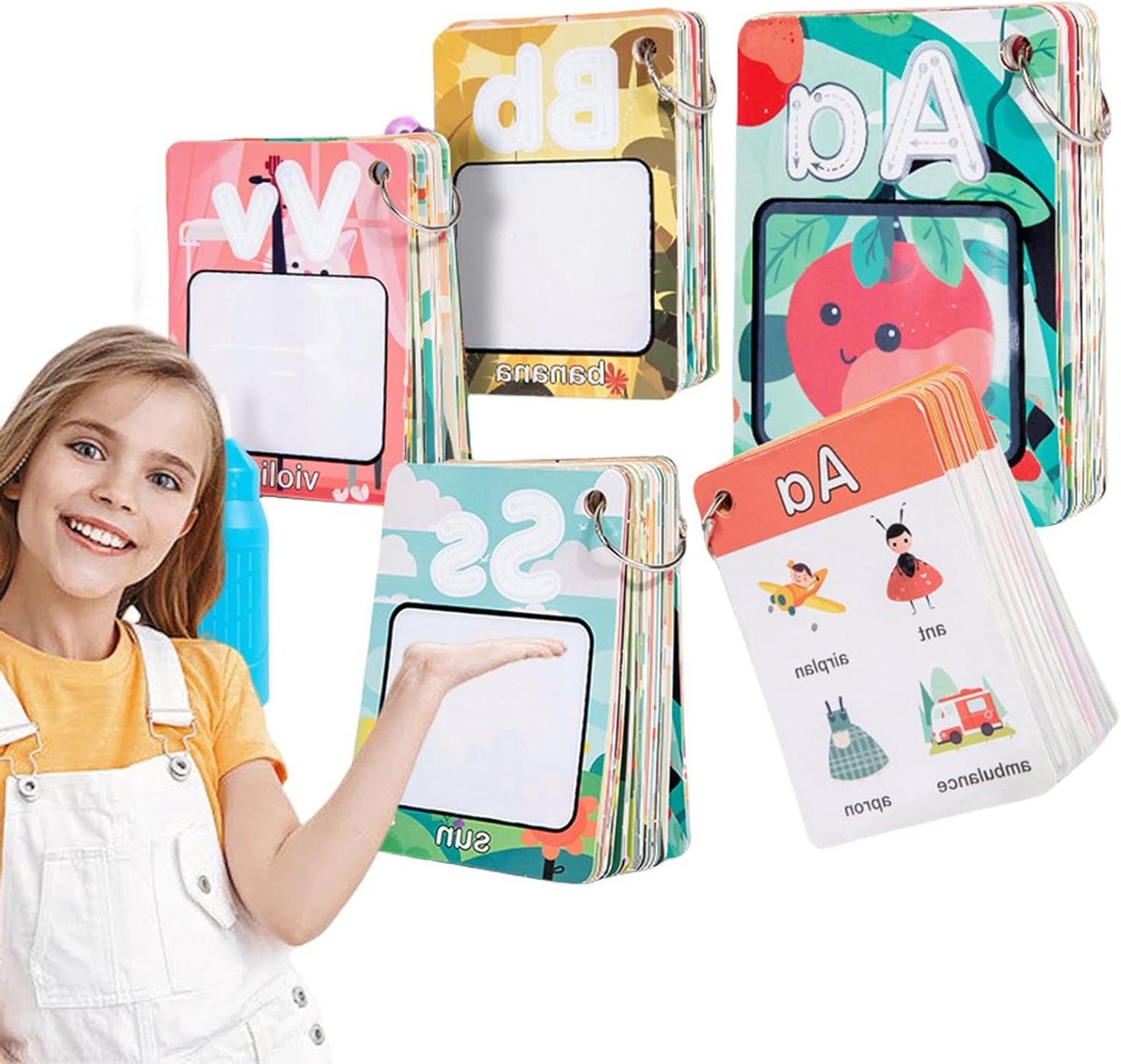 Kleurboek met waterverf - Leerkaarten - Alfabet Leren - Stevig Papier - 149 x 111 cm - Multicolor