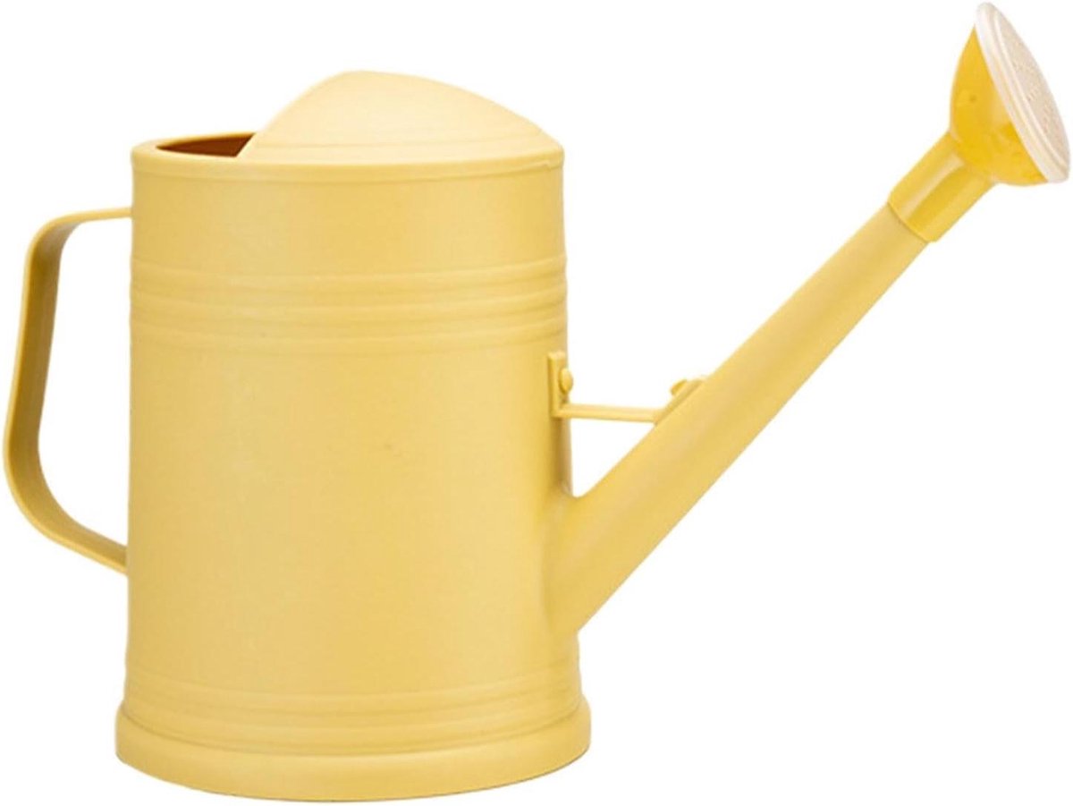 Gieter 2 liter - Planten waterkan - Planten verzorgen - Verstelbare sproeikop - 14x14x14 cm - Geel
