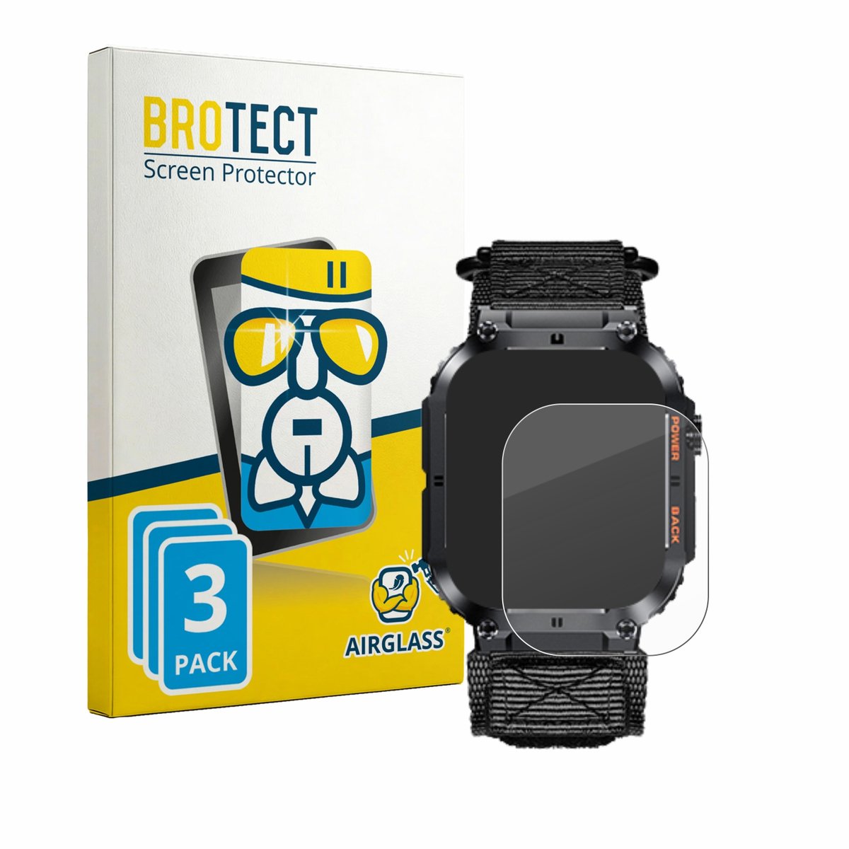 Screenprotector 3 Stuks voor Megalith K57PRO Beschermglas transparant