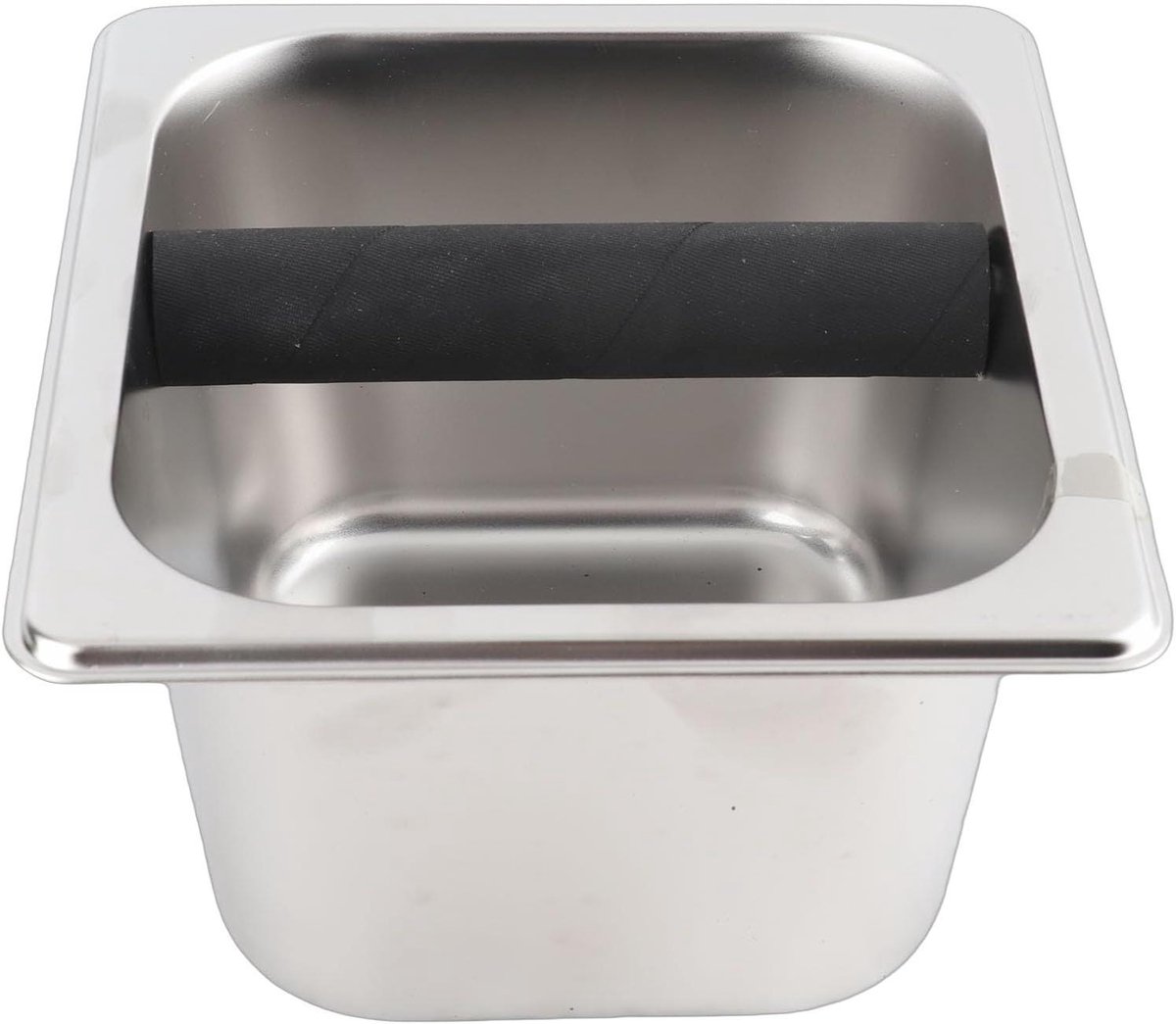 Klopbox container - Koffiedik bak - Koffiezetapparaat schoonmaken - Diepe kom design - Kleine maat - Zilver