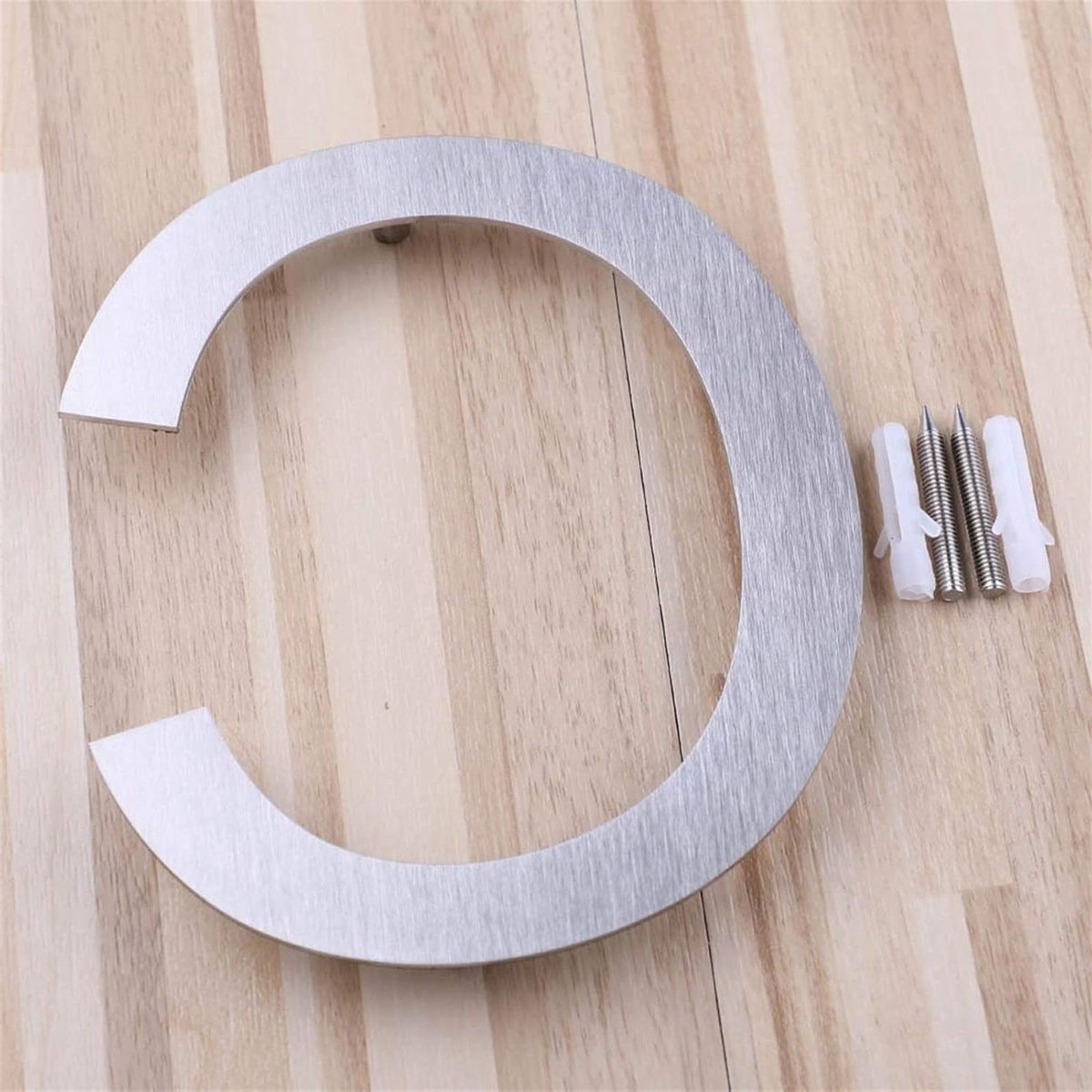 Huisnummer - Deurcijfer - Huis Herkenning - Drijvend Design - 5 Inch - Geborsteld Nikkel