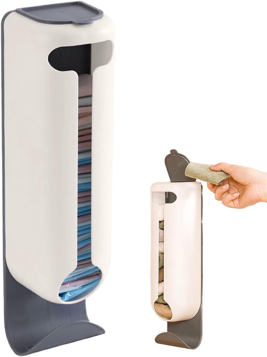 Wand Organizer - Ondergoed Sokken - Ruimte Optimaliseren - Boorvrije Montage - 10x11x10 cm - Wit