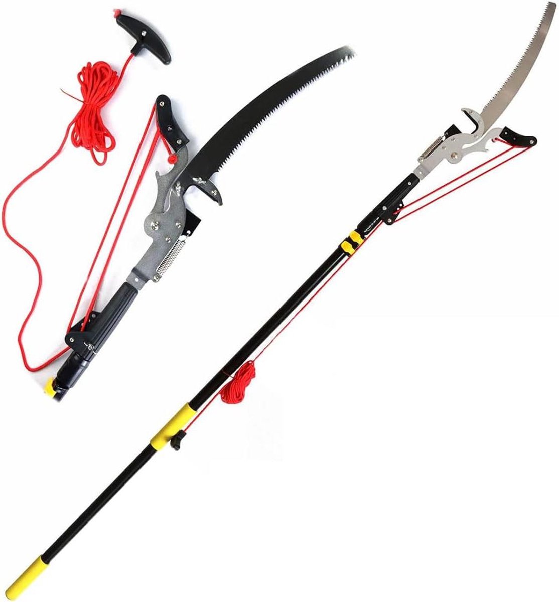 Snoeizaag op steel - Telescopische snoeischaar - Takken snoeien - 2-in-1 functie - 45 meter - Zilver