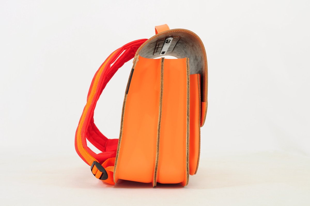 Own Stuff Lederen Boekentas Lagere school - 38x30x17cm - Beach Orange