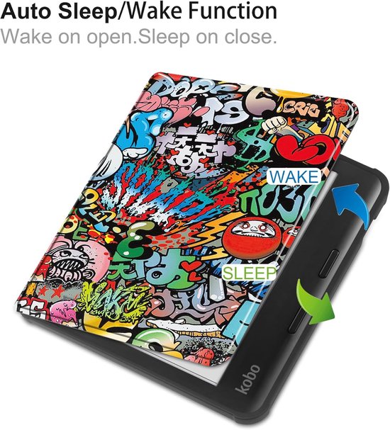 Kobo Libra Colour Hoesje - E-reader Cover - Bescherming E-reader - Ultradun Ontwerp - 163 x 78 x 12 cm van Kobo — afbeelding 3