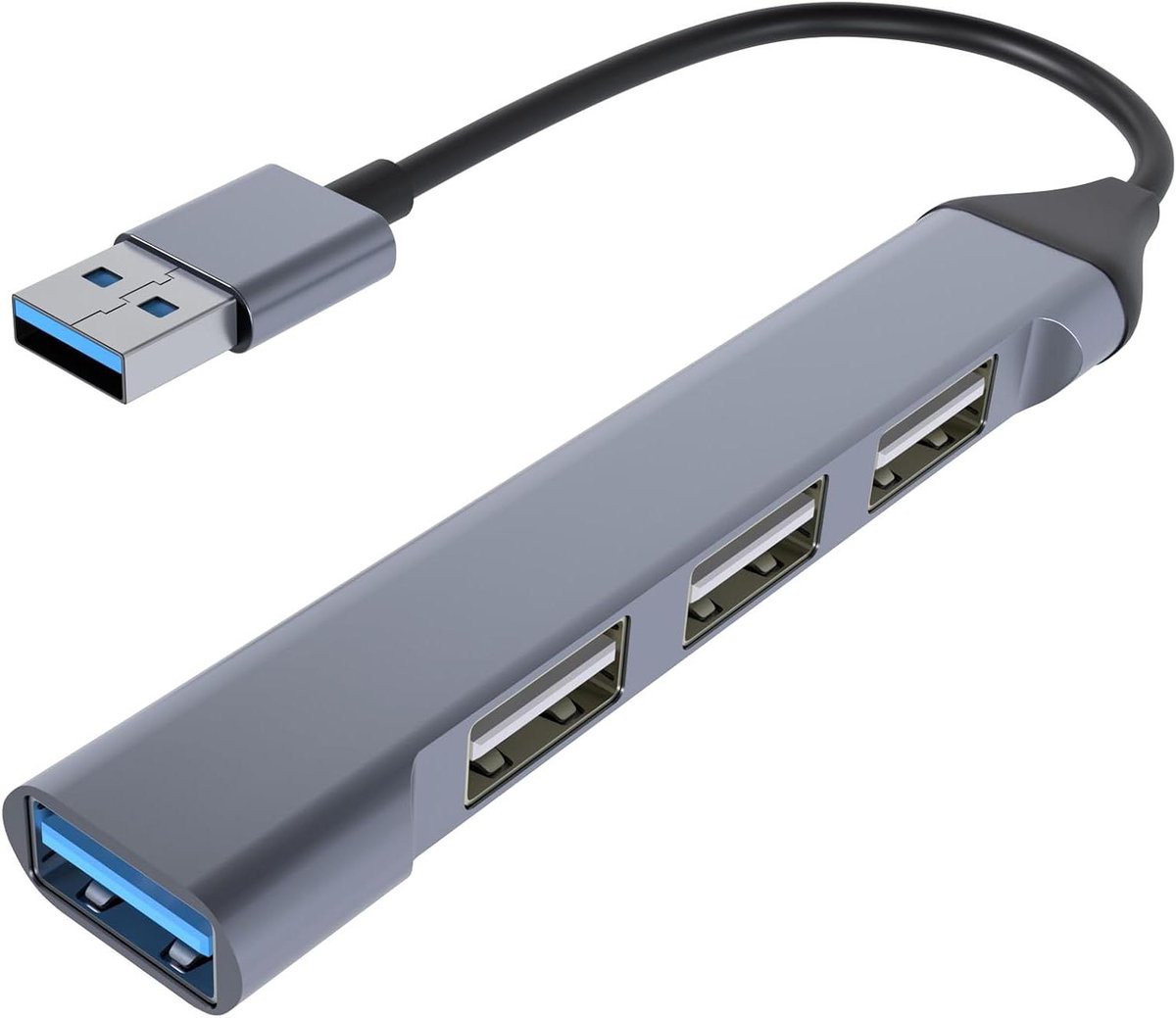 USB C Hub - Type-C Adapter - Data Overzetten - 4 Poorten - Ultra Dun - Aluminium
