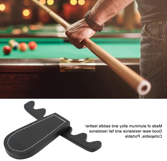 Poolstickhouder voor 4 biljartstokken - Opvouwbare biljartcue rack voor snooker en pooltafel — afbeelding 3