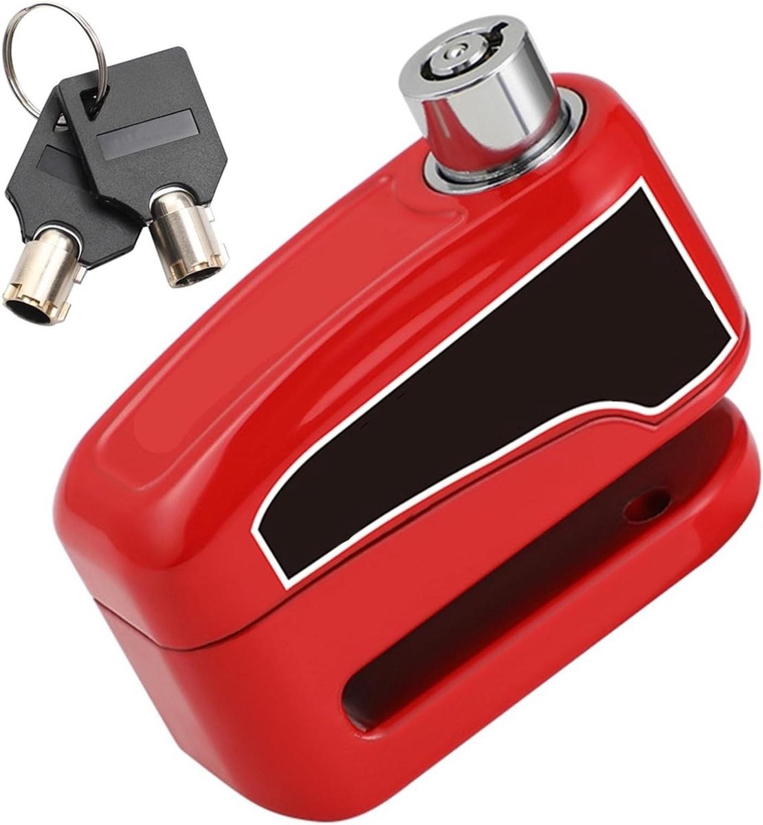 Motorfiets Schijfrem Slot - Motorfiets Beveiliging - Voertuig Beveiligen - Anti-diefstal Alarm - 8 cm - Rood