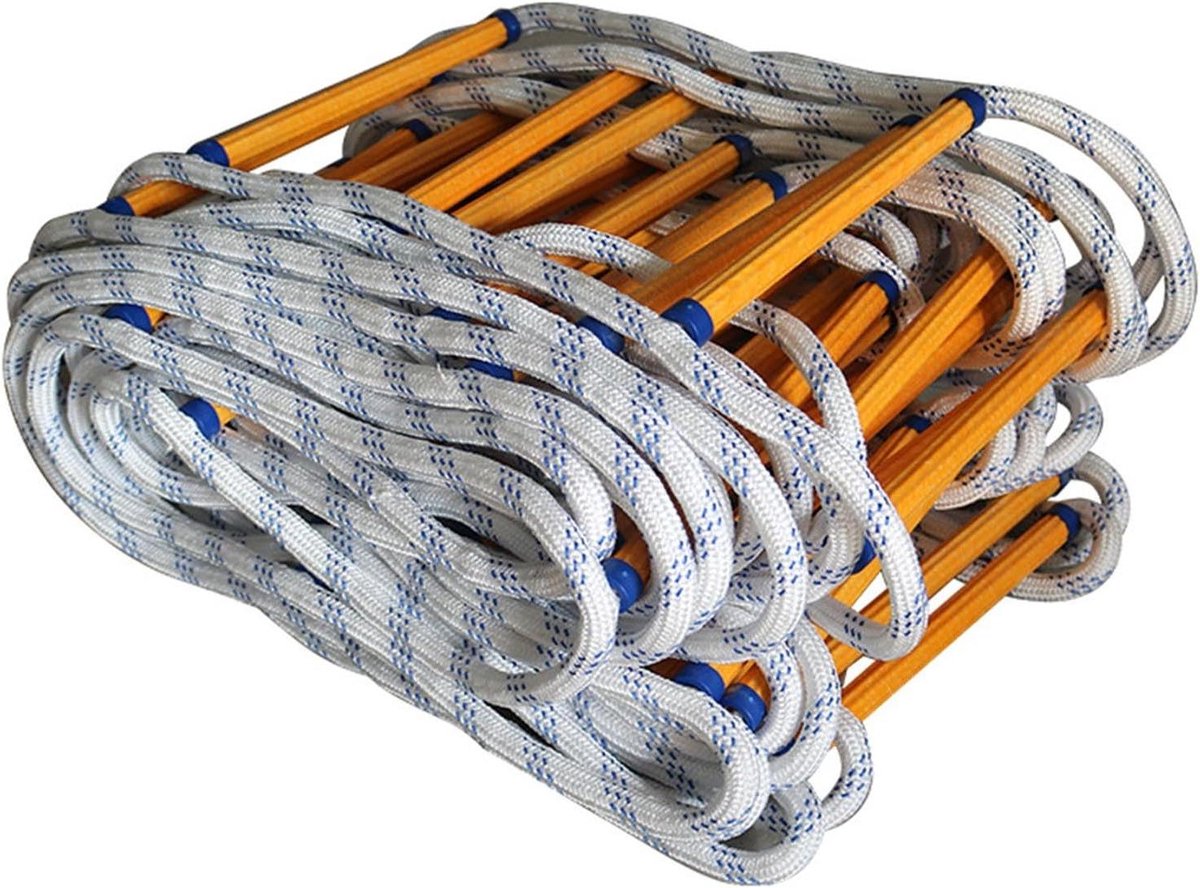Vuurladder - Noodladder Touwladder - Veilig Ontsnappen - Voor Schuine Daken - 79 m - Oranje