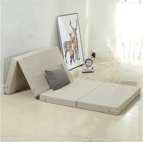 Opvouwbaar Matras - Gastmatras Vloermatras - Comfortabel Slapen - 8cm Dik Schuim - 190x80 cm - Koffie — afbeelding 5