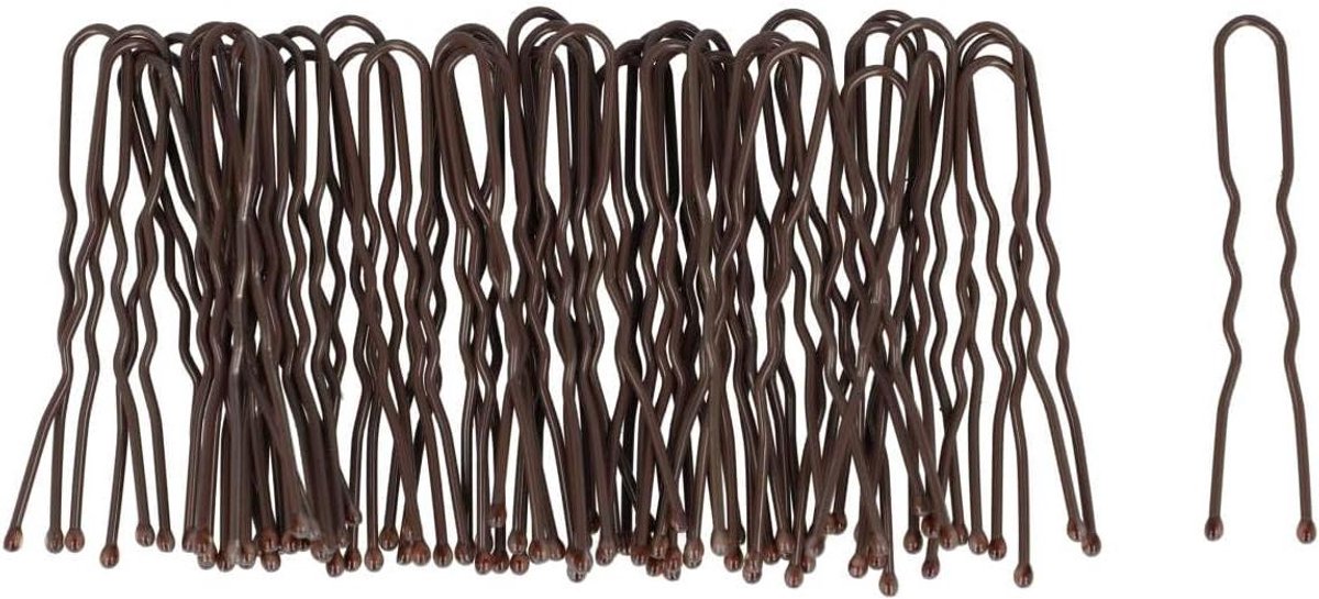 Haardotspelden - Haarpinnen Metaal - Kapsels Fixeren - Stevige Fixatie - 45cm - Bruin