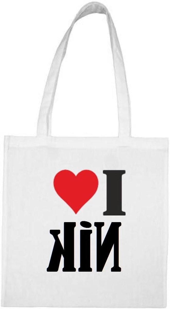 Shopping tas - Strandtas Gymtas - Dagelijkse boodschappen - 100% katoen - 38x42 cm - Wit