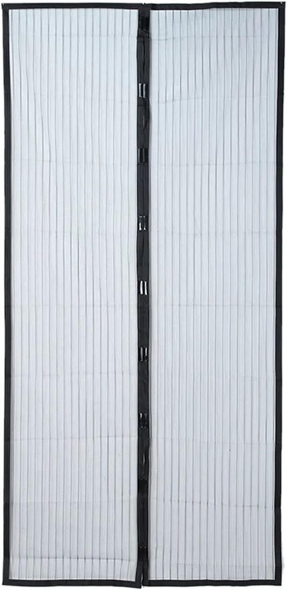 Magnetisch Hor voor Deur, Zwarte Polyester Vliegenscherm, Effectieve Bescherming Tegen Muggen en Ongedierte (90x210)