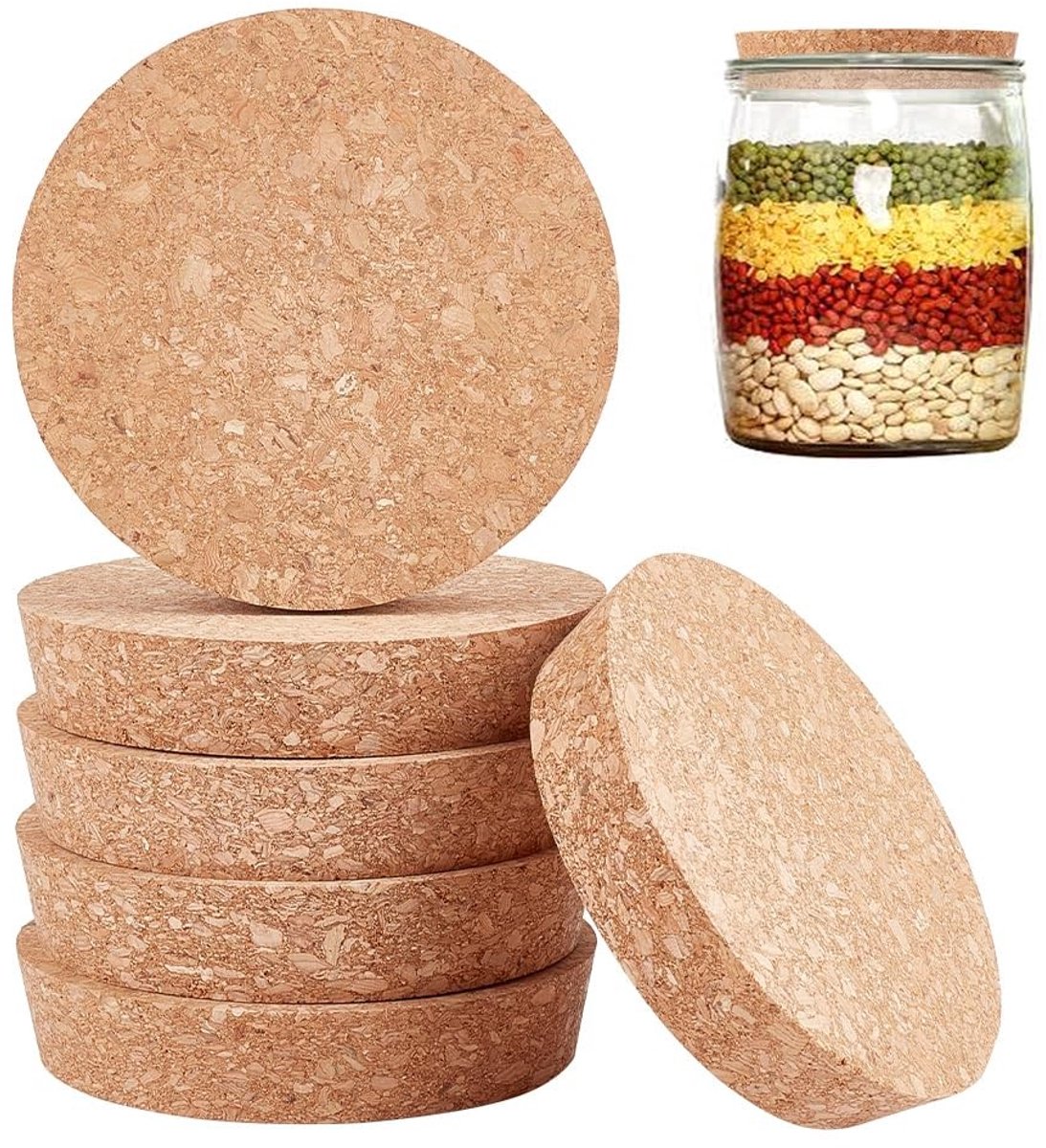 Dailygoody - Grote kurkstoppers - Taps toelopende houten flessendeksels - Lichtbruin - Perfect voor wijn - Ideaal voor inblikken en huwelijksguns