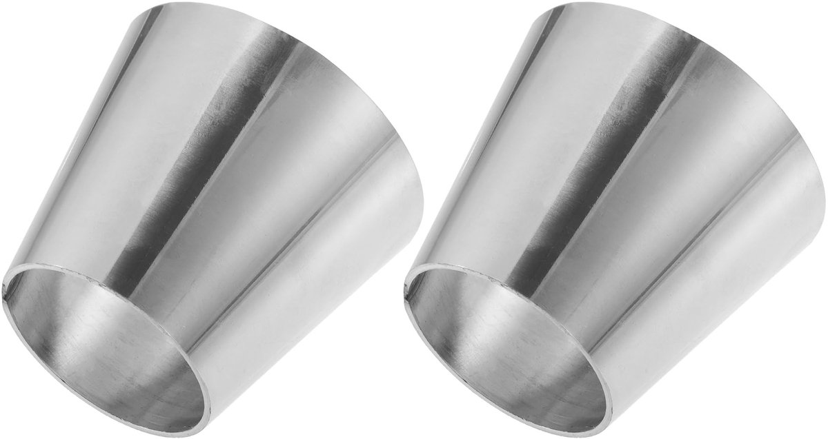 Dailygoody - Auto Mandrel Uitlaatbocht Pijp - 2 Stuks Reducer - Hoogwaardige SS304 - 2" Naar 3" OD - Universele Toepassing - Geschikt voor Vrachtwagen..