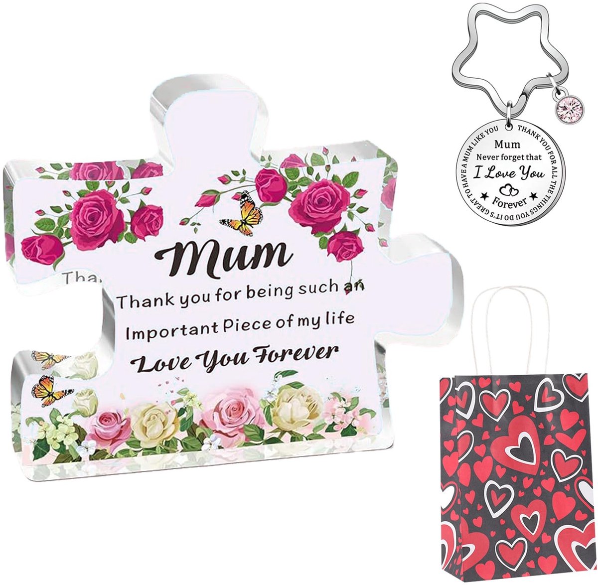 Dailygoody - Cadeaus voor mama - Acryl plaquette - Persoonlijk en uniek - Transparant - Verjaardagscadeaus - Geschenken voor mama van dochter en zoon