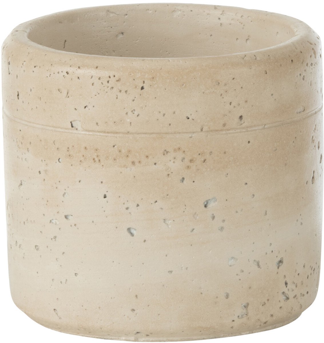 J-Line bloempot Olina Rond - cement - creme - small - Ø 11 cm