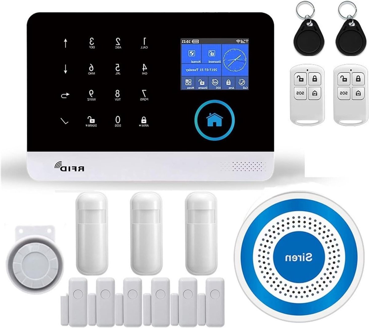 Draadloos Alarmsysteem - GSM Systeem 4G Beveiliging - Huis Beveiligen - Met Huisdierbewegingssensor - 100 Detectoren - M
