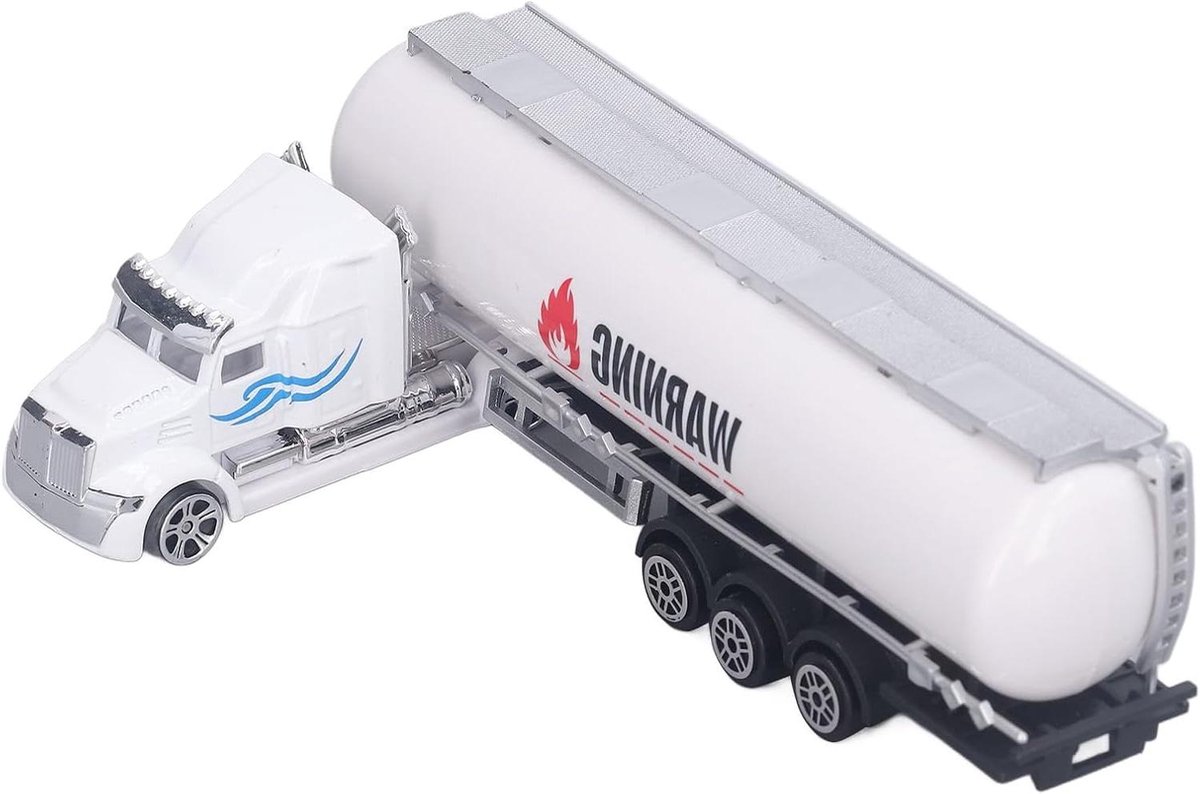 Olietanker Vrachtwagen - Speelgoed aanhanger - Interactief spel - Scheidbaar ontwerp - 24 x 7 x 3 cm - Grijs