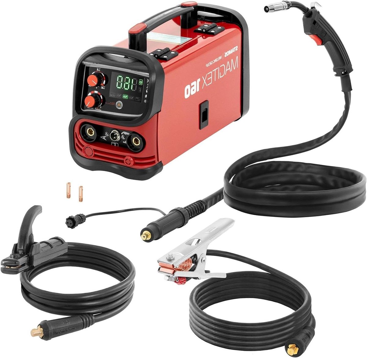 Vuldraad lasapparaat - MIG lasapparaat - Metaalbewerking - IGBT Inverter Technologie - 160 A - Zwart