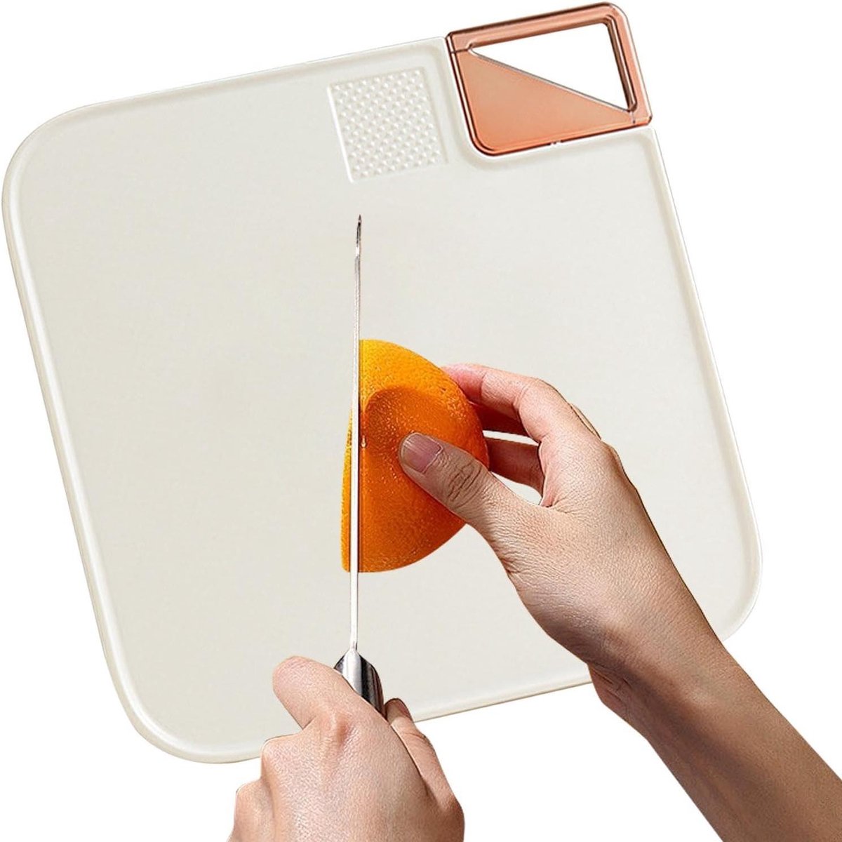 Snijplank Keuken - Snijmat - Maaltijden Bereiden - Verhoogde Rand - 28.5 x 28.5 cm - Wit