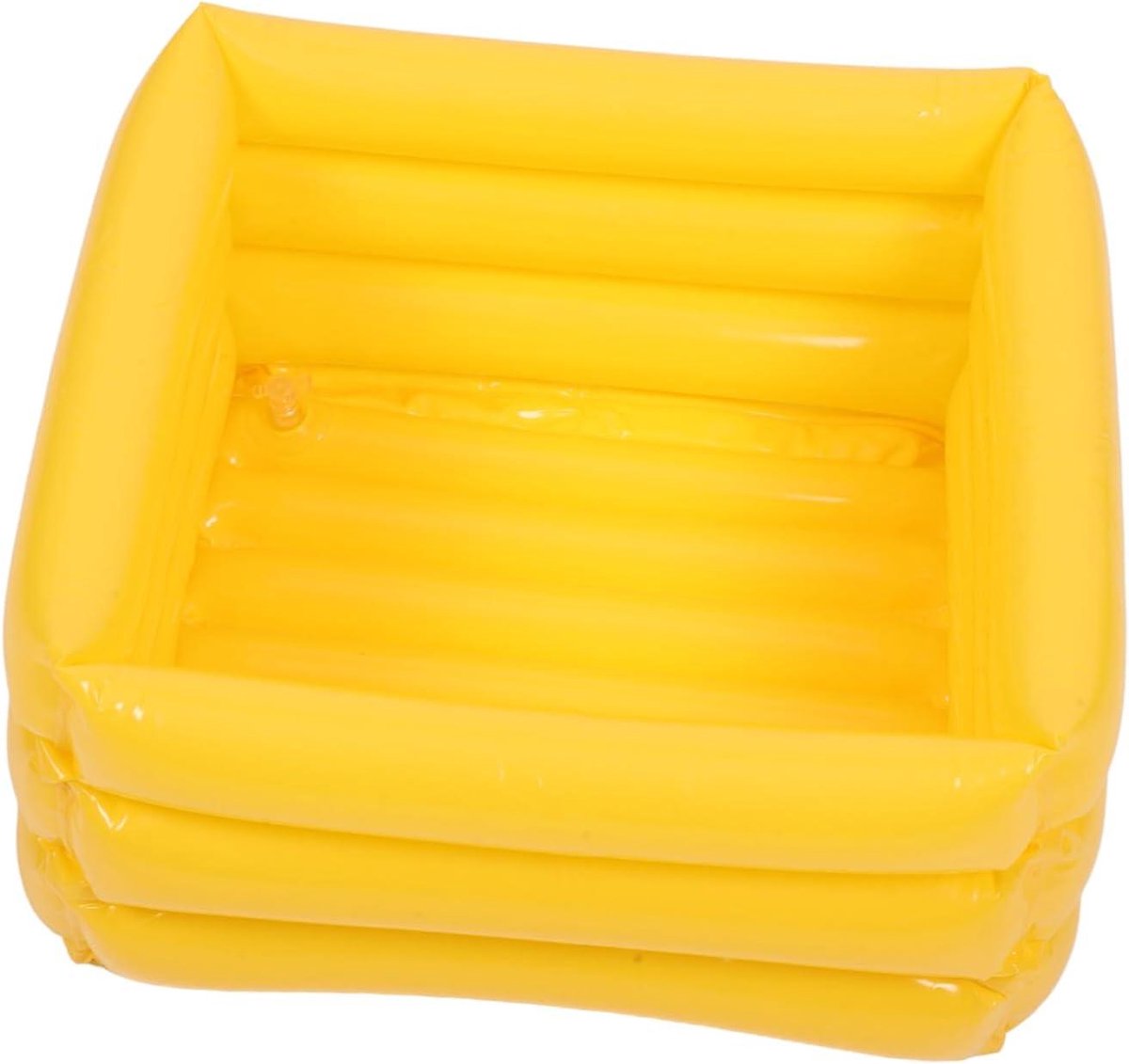 Opblaasbaar Voetbad - Draagbare Wasbak - Voetverzorging Ontspanning - Inklapbaar PVC Ontwerp - 31 x 31 x 15 cm - Geel