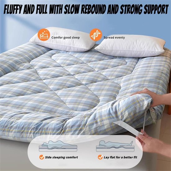 Japanse Matras - Vloer Futon - Comfortabel Slapen - Opvouwbaar Ontwerp - 90x200 cm - Natuurlijk — afbeelding 2