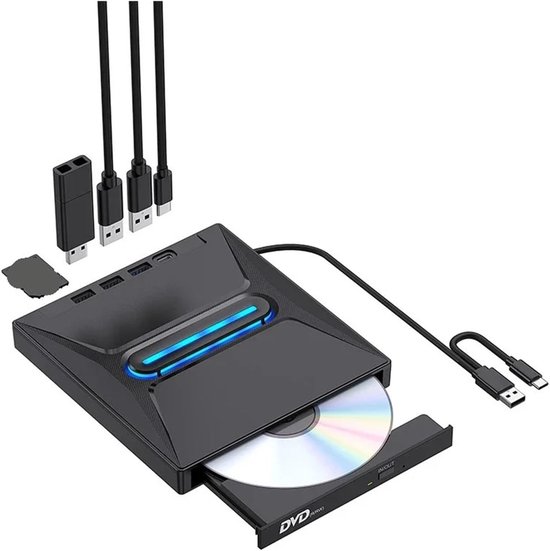 Externe Schijf - Optische Drive - Schijven Lezen - Met Kaartlezer - 2 MB Cache - Zwart — afbeelding 5
