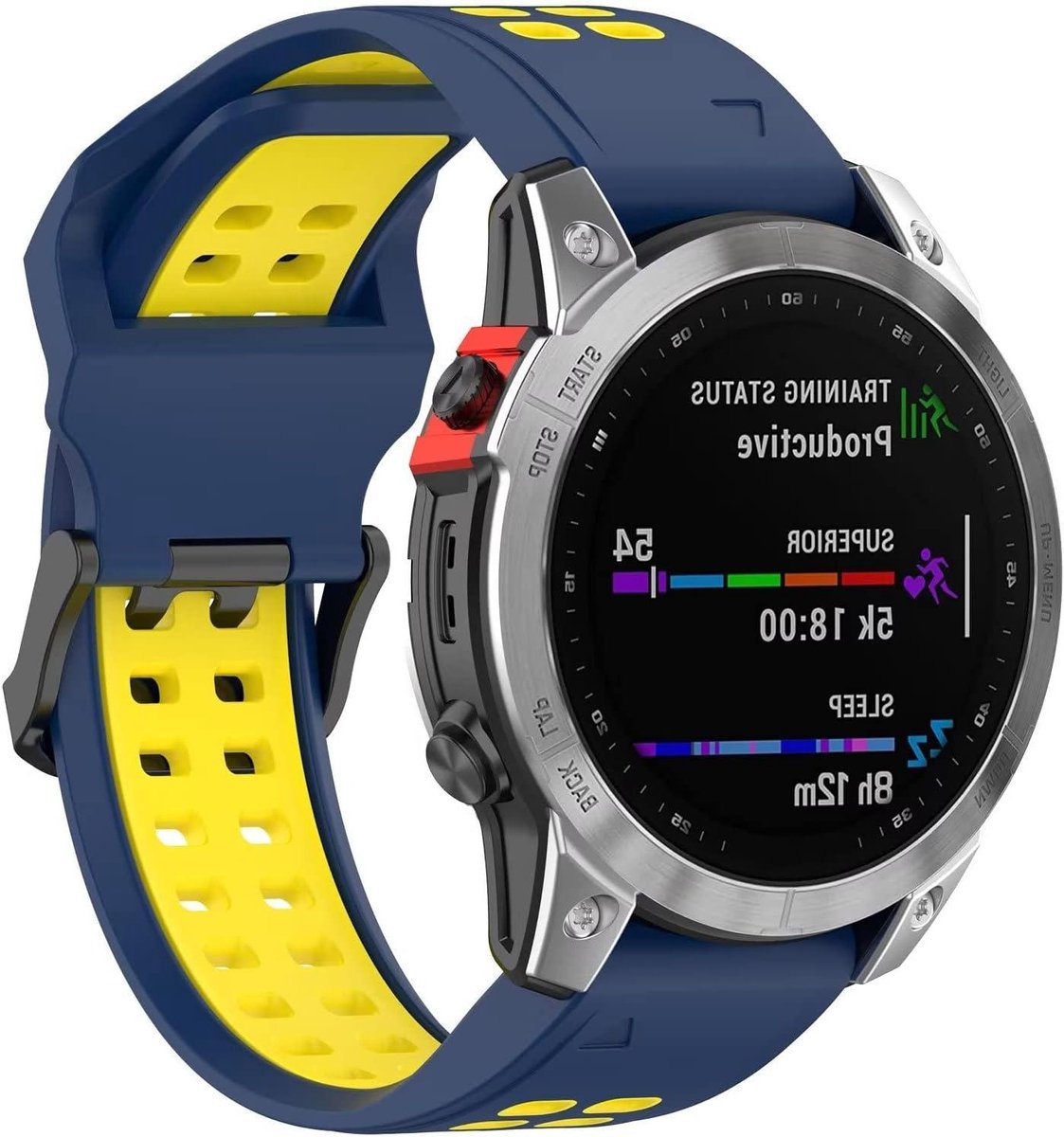 Horlogeband - Polsband - Sporten - Verstelbaar - 22 mm - Zwart