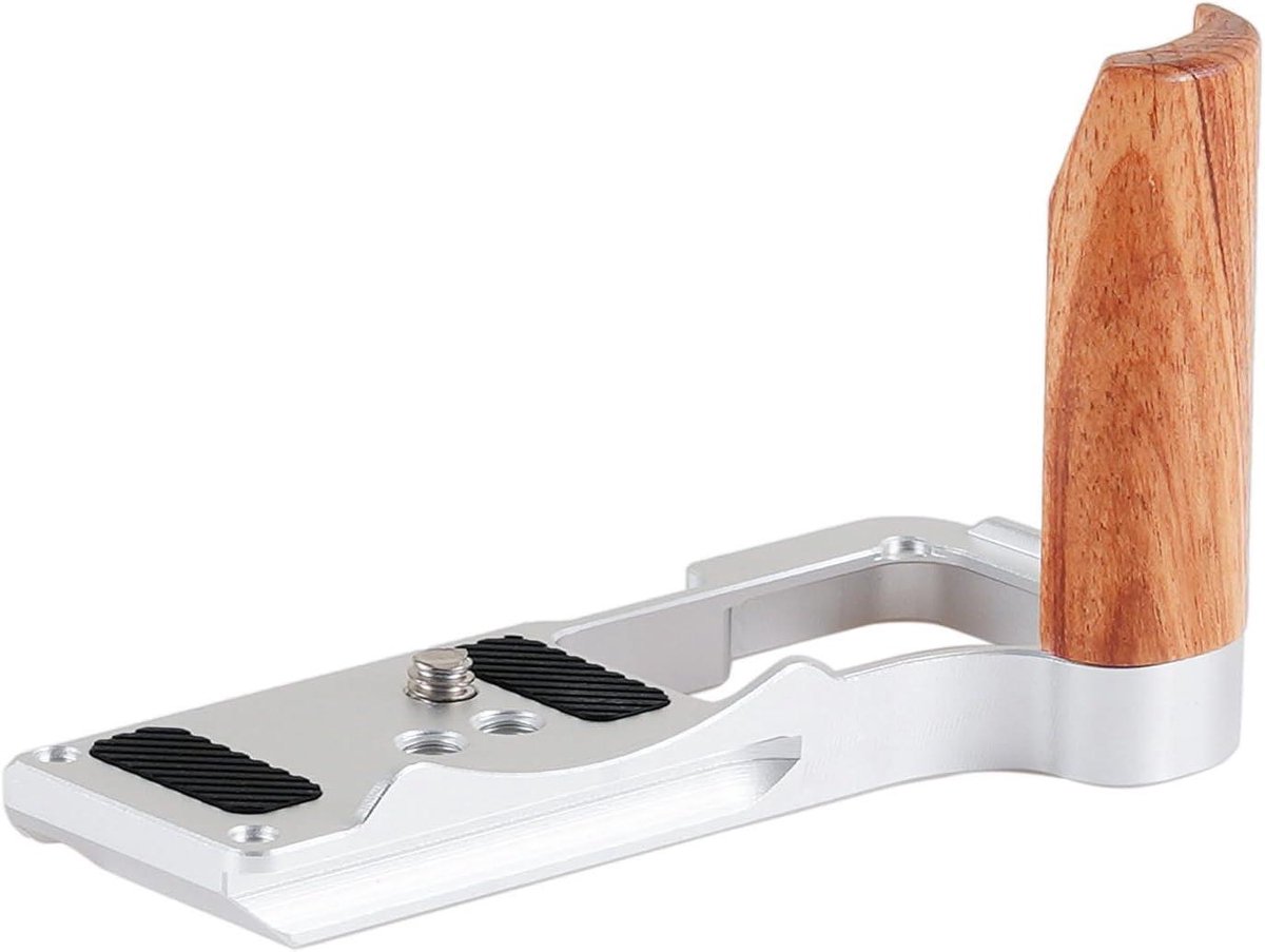 L Beugel - Quick Release Plaat - Stabiliteit Fotografie - Hout en Aluminium - 112 x 52 x 67 mm