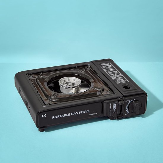 Kampeerfornuis - Kookbrander Gas - Buiten Koken - Automatische Ontsteking - 36x31x9 cm - Zwart — afbeelding 3