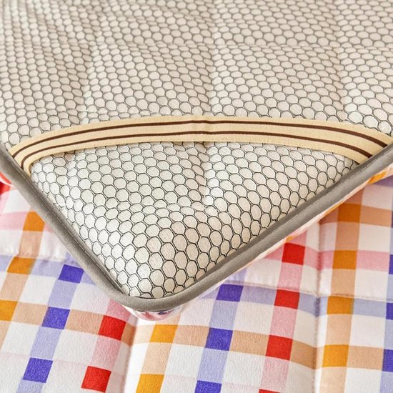 Japanse Futonmatras - Gastenbed Matras - Comfortabel Slapen - Opvouwbaar Ademend - 90 x 190 cm - Grijs — afbeelding 3