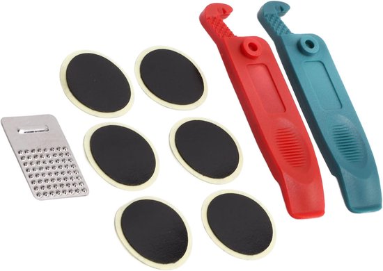 Banden Reparatie Kit - Fiets Reparatie - Onderweg Herstellen - Inclusief Lijmpleisters - 15 x 8 x 2 cm - Groen — afbeelding 5