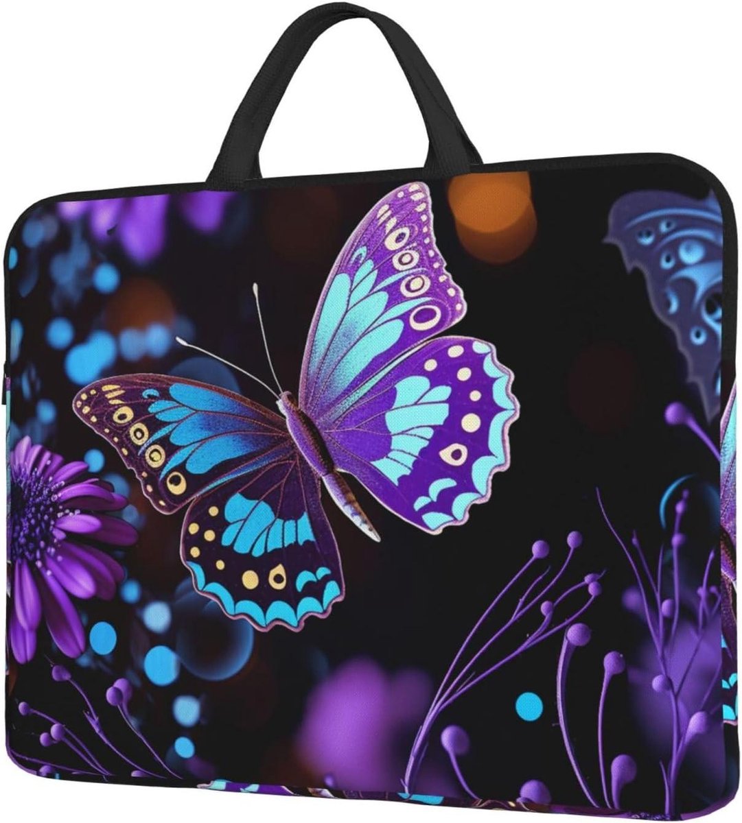 Laptop Sleeve - Computer Tas - Dagelijks Vervoer - 360° Bescherming - 14 inch - Paars