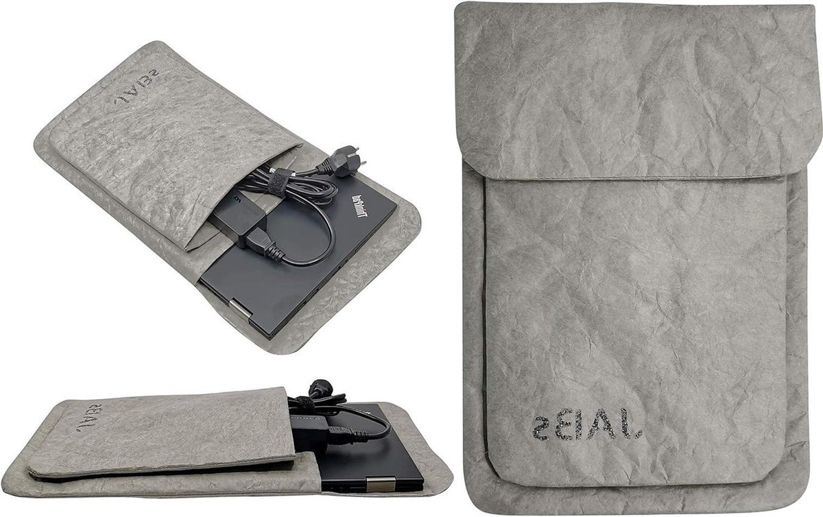 Laptoptas - Laptop hoes - Veilig opbergen - Extra accessoirevak - 13-14 inch - Grijs