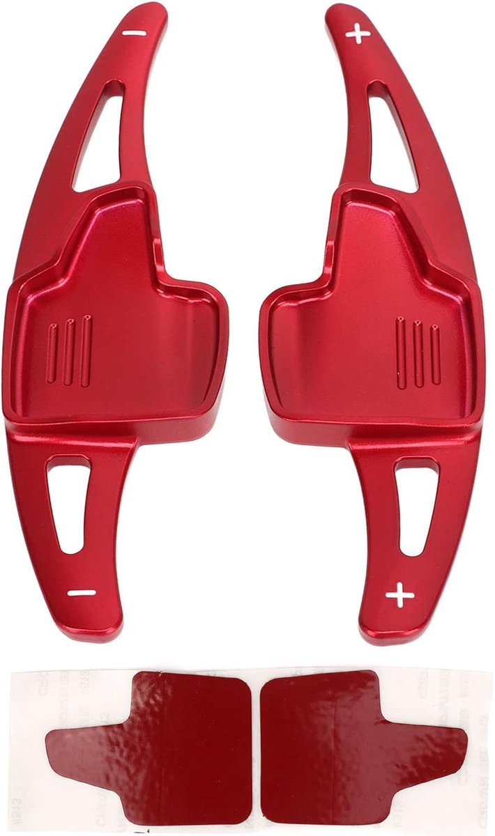 Schakelpeddels - Stuurwiel extensies - Sportieve upgrade - Duurzame aluminiumlegering - 20x7x5 cm - Rood — afbeelding 3