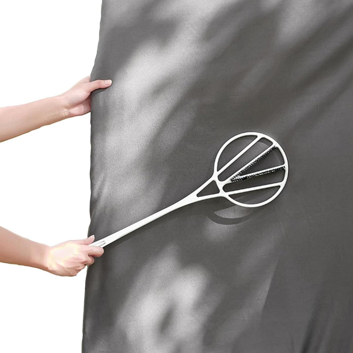 Tapijtklopper - Stofverwijderaar - Huis Reinigen - Lange Handgreep - 56 x 17 cm - Wit