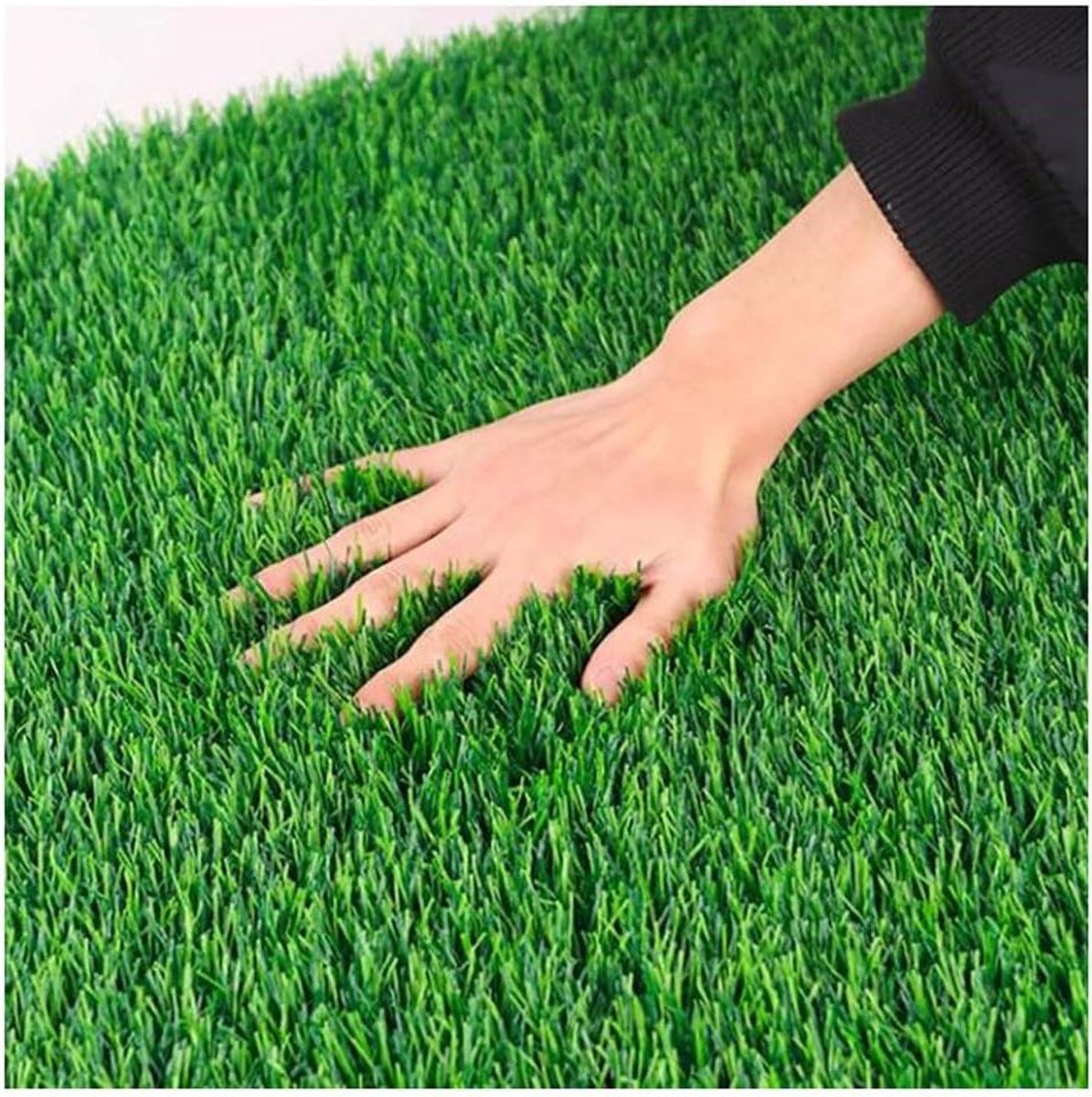 Kunstgras met Drainage - Siergras Tapijt - Tuin Aankleden - Realistisch Uitzicht - 3x1m - Groen