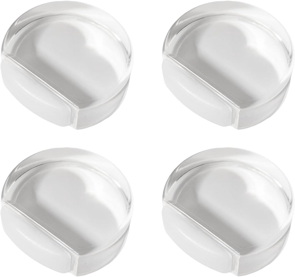 Deurstoppers Zelfklevend - Vloerstoppers Deur - Bescherming Interieur - Transparant D-Ontwerp - 45 x 42 x 15 mm - Transparant