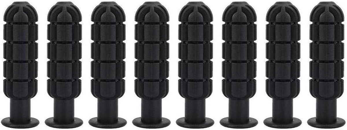 Tafelvoetbal Handgrepen - Foosball Handvatten - Tafelvoetbal Spel - Antislip Tandontwerp - 8 stuks - Zwart