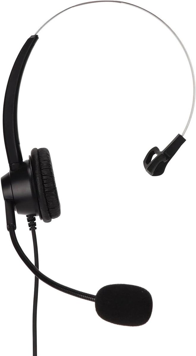 Enkelzijdige Headset - Monoheadset Bellen - Duidelijke Gesprekken - Ruisonderdrukkende Microfoon - 35 Mm Plug - Zwart
