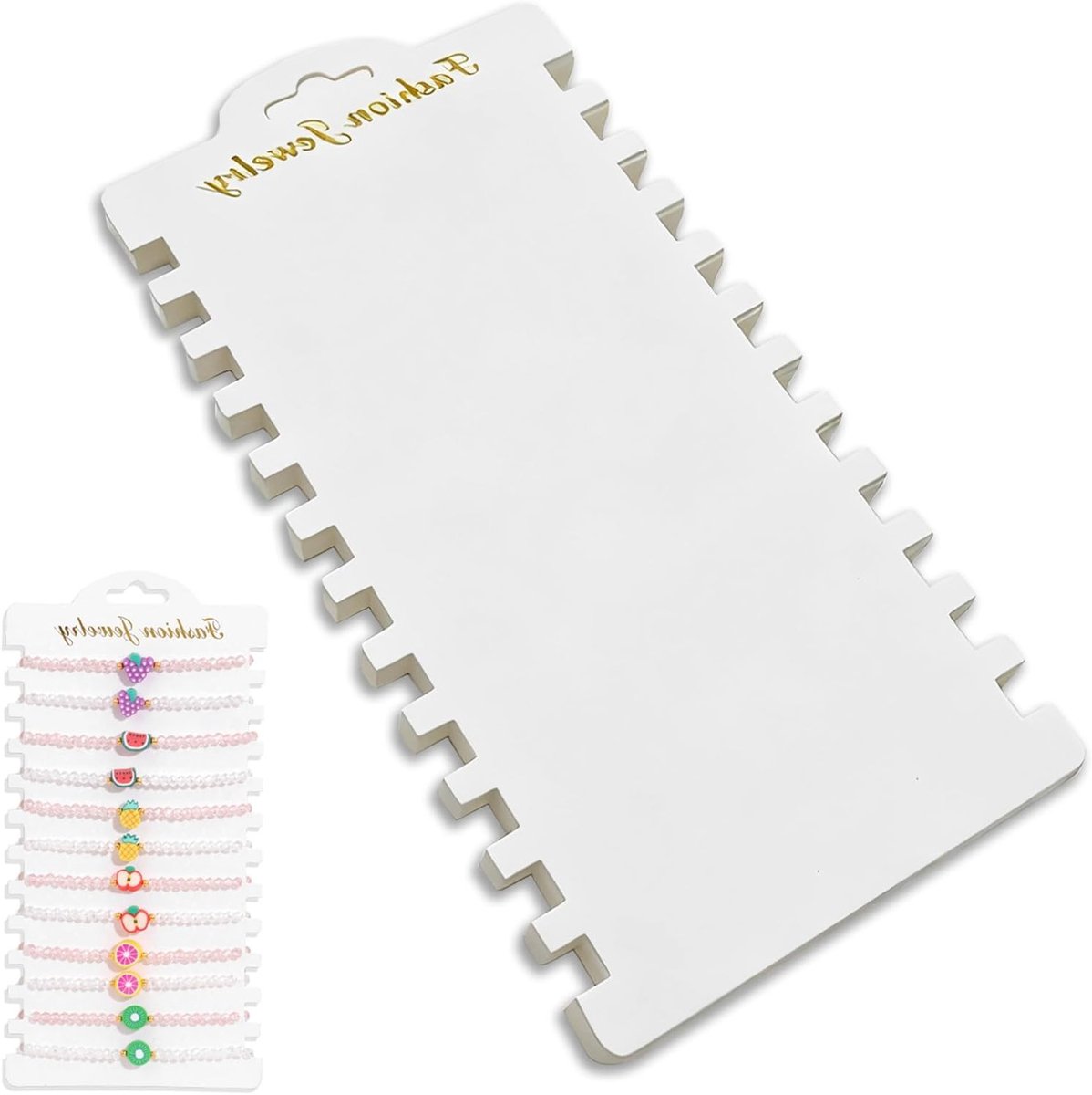 20 Stuks Kaartdisplays Clips voor Haarstrikken en Armbanden - Organisator voor Cadeauverpakkingen en Kaarten voor Meisjes en Vrouwen (Wit)