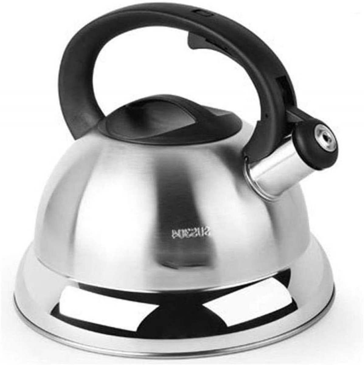 Waterkoker op fornuis - Theepot fluitketel - Water koken - Luid fluitgeluid - 4 Liter inhoud - Zilver