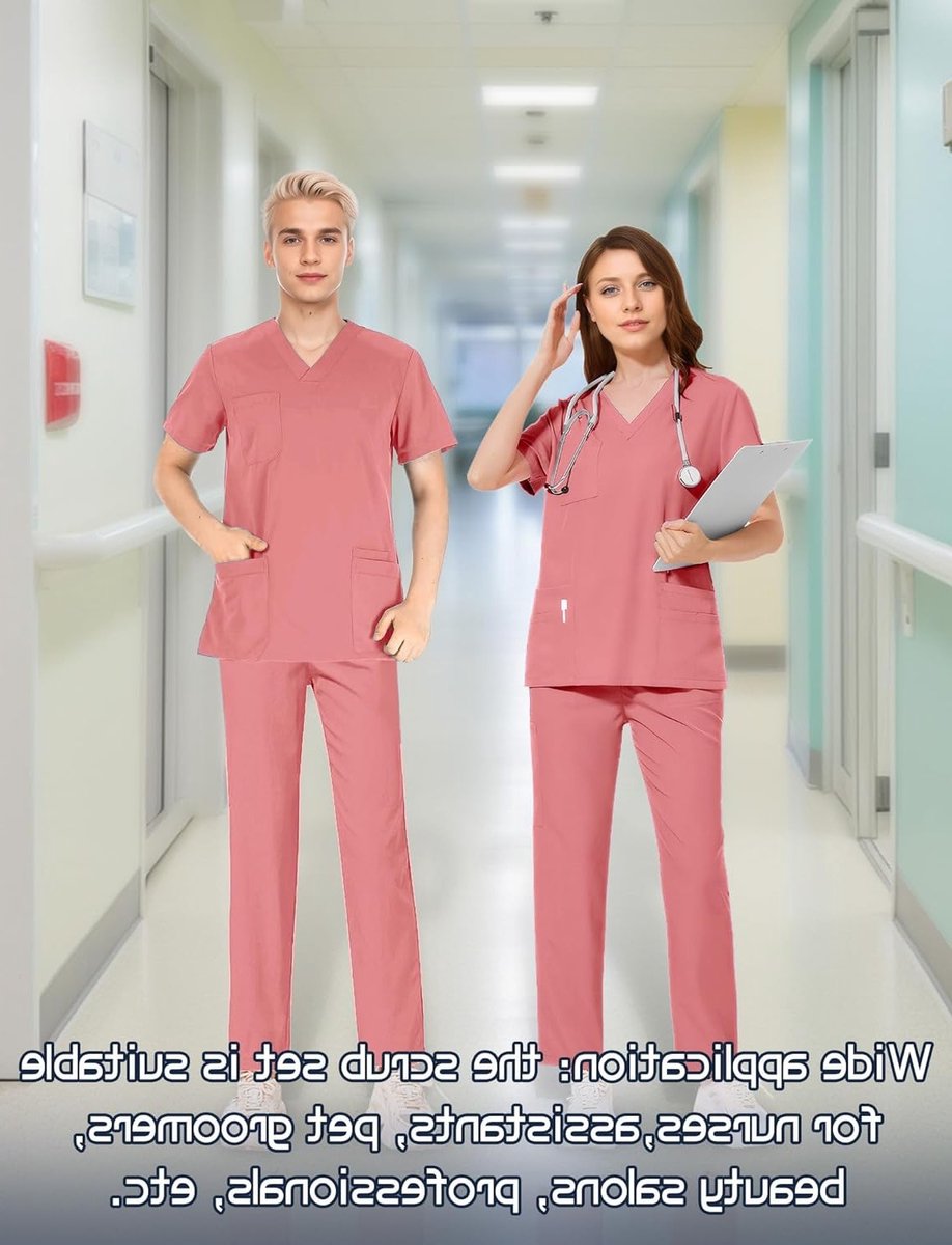 Comfortabele Unisex Scrub Set voor Medisch Personeel - Jacket en Broek voor Artsen en Verpleegkundigen