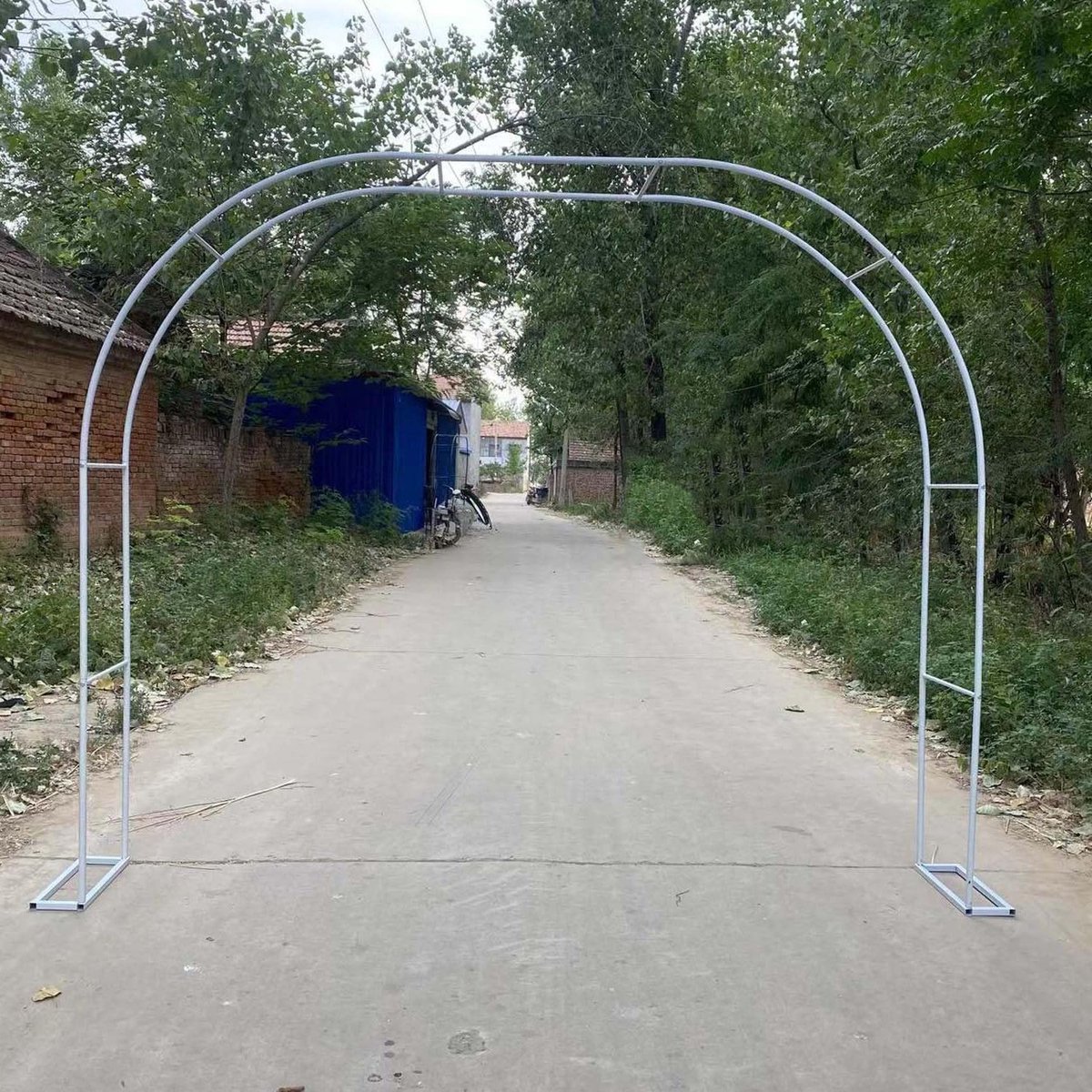 Tuinboog - Rozenboog Huwelijksboog - Decoratie Tuinfeest - Metalen Klimboog - 280x220CM - Wit