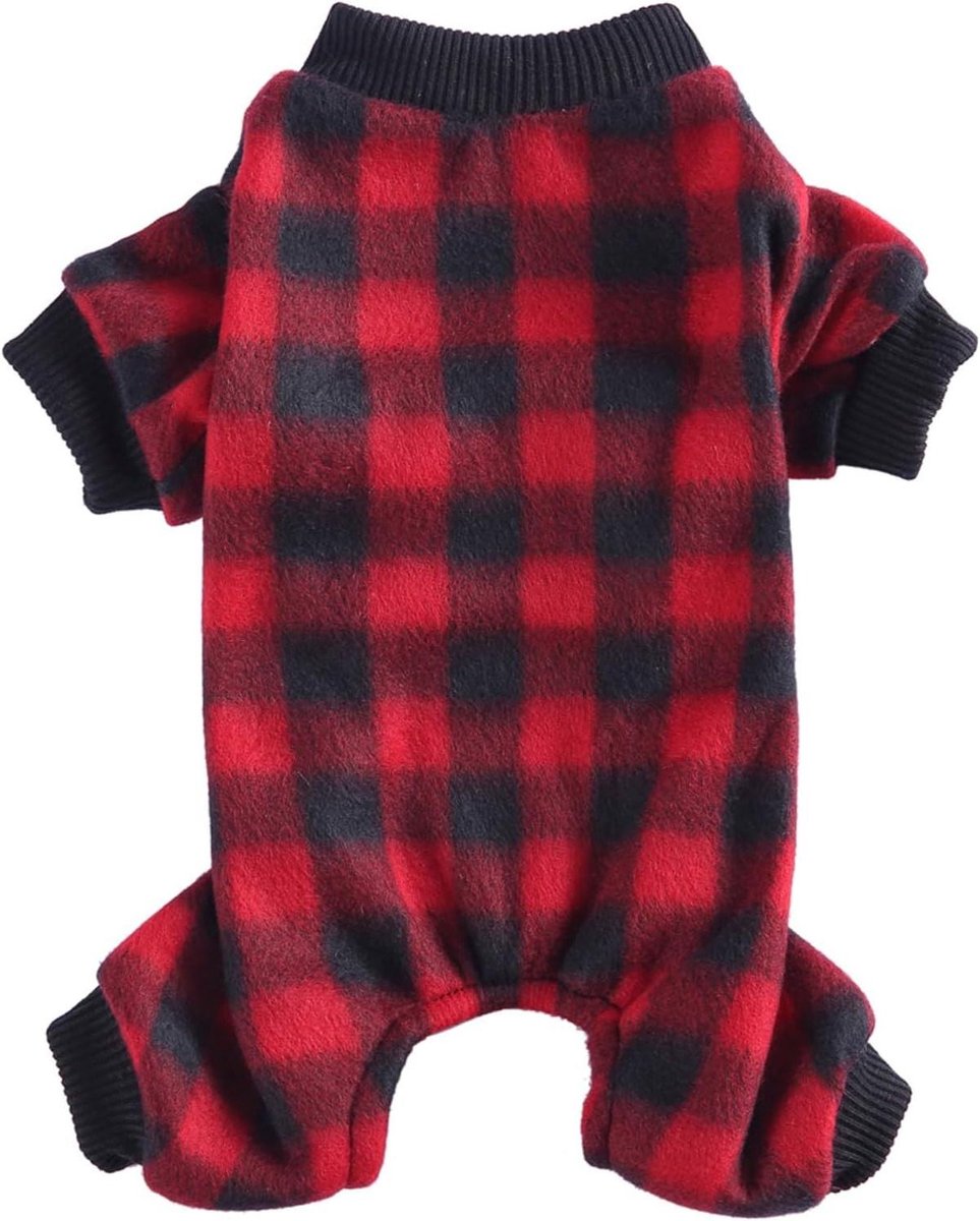 Huisdier Badjas - Pyjama Hond - Comfortabel Rusten - Zachte Pluche Stof - Maat S - Rood