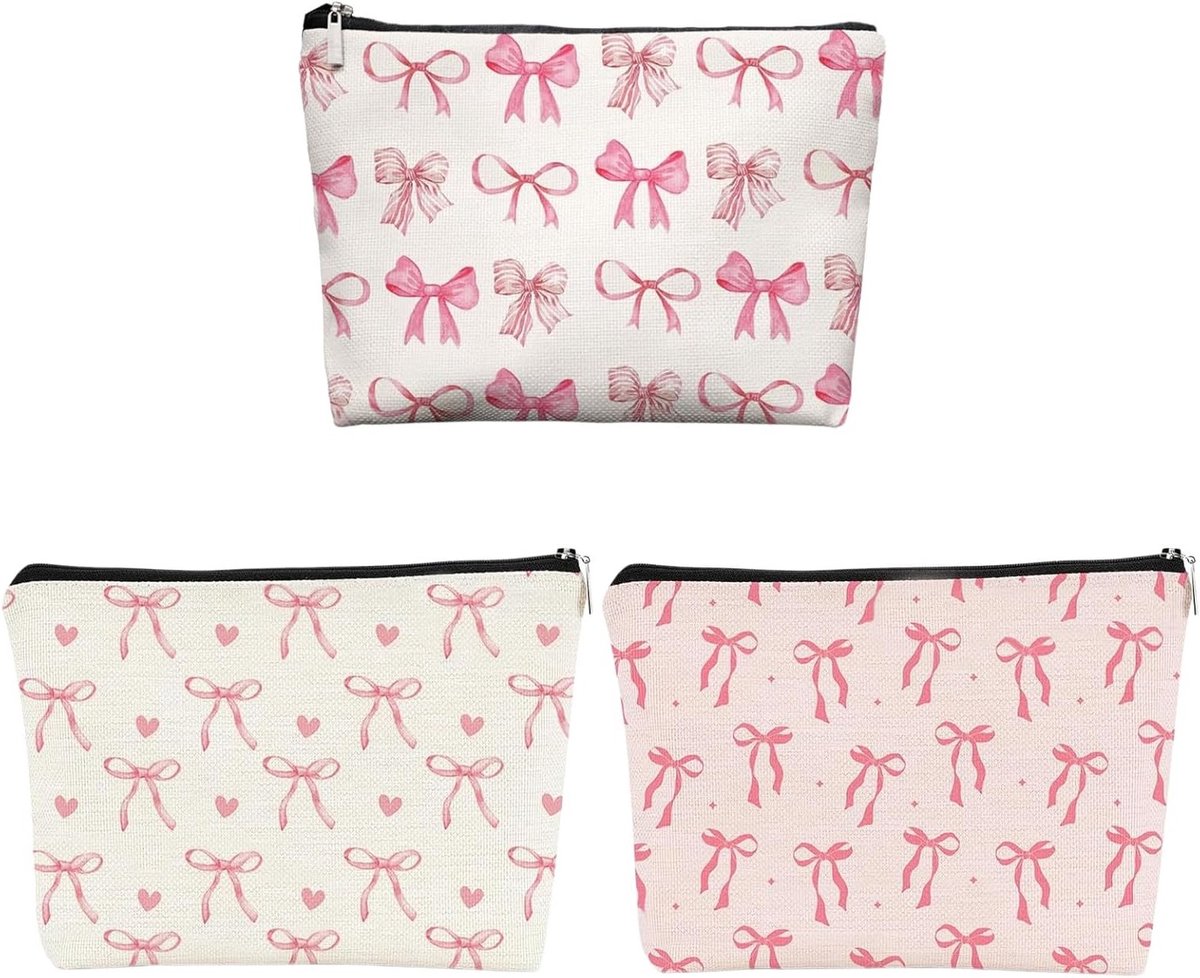 Reis Toilettas Set van 3 Stuks, Kleine Cosmetica Tas voor Handtas, Make-up Tas voor Vrouwen en Meisjes, Perfect voor Vakanties en Dagelijks Gebruik