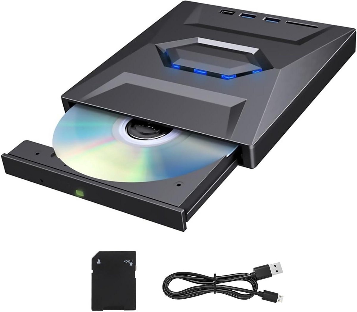 Externe CD DVD Brander - Optisch Station DVD-speler - Bestanden Archiveren - 5-in-1 Functie