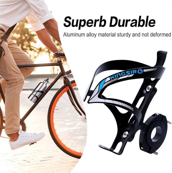 Fiets Bidonhouder - Fleshouder Fiets - Drinken Tijdens Fietsen - 2-in-1 Ontwerp - 80g - Blauw — afbeelding 3