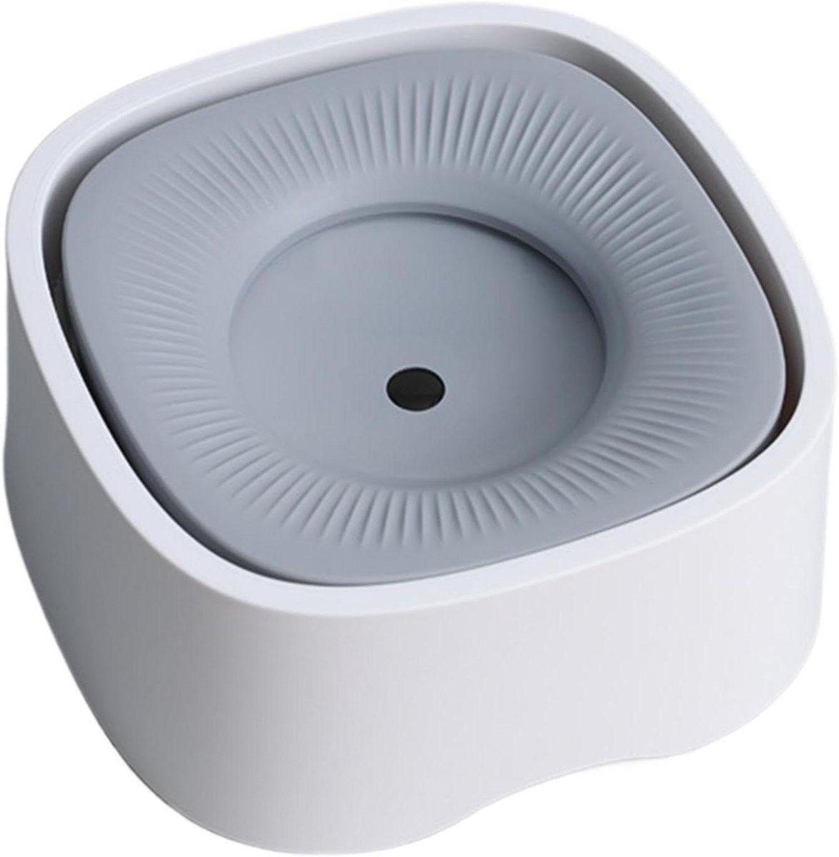Honden Voerbak - Anti-spat bak - Morsvrij voeren - Afneembare spatrand - 208 cm - Wit
